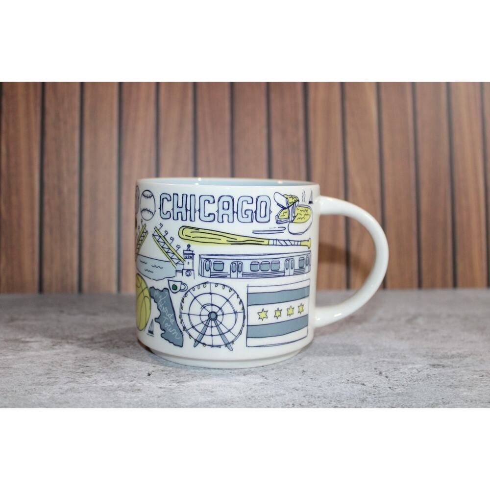 Starbucks Chicago Been There Series Mug 14 oz Windy City Coffee Cup EUC